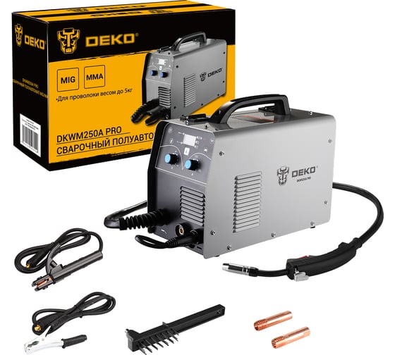 Изображение товара Сварочный полуавтомат DEKO DKWM250A PRO MIG/MAG 250А 051-4687