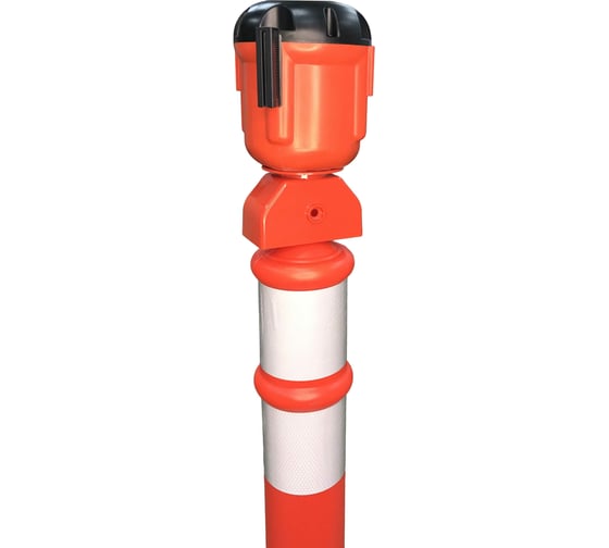 Изображение товара Вытяжная лента для ограждения ТЕХНОЛОГИЯ "Солдатик" тип 3, красно-белая, 9м 00-00001024