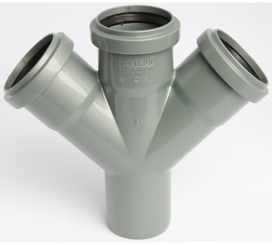 Изображение товара Крестовина Flextron D 50x50x50 мм, 45 градусов, для внутренней канализации 148073