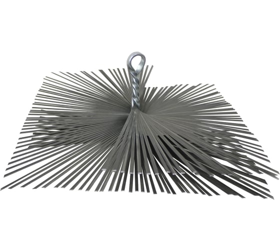 Изображение товара Щетка прямоугольная, ерш для дымохода 250x250 мм, М12x1.75 мм, сталь, с креп. кольцом РОССТИН НФ-00024264