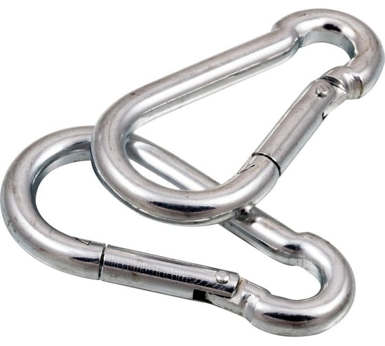 Изображение товара Комплект усиленных универсальных стальных карабинов Forceberg HOME and DIY 8 мм, 2 шт. 9-2080012-002