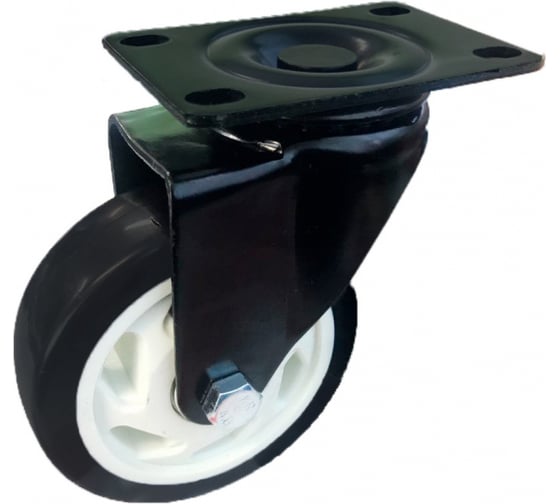 Изображение товара Колесо поворотное (125 мм; черная резина) MFK-TORG 4053125
