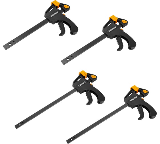 Изображение товара Набор быстрозажимных струбцин DEKO CLS150-300 150 мм, 300 мм, 4 шт 065-0667