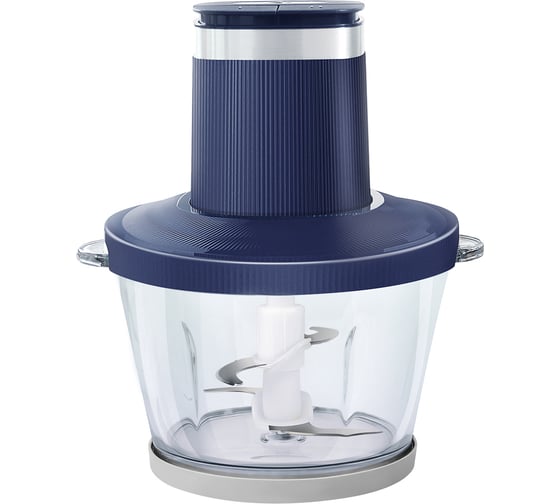 Изображение товара Чоппер Centek Blue 600 Вт 2 скорости, стеклянная чаша 2 л, 4 лезвия, резиновое основание CT-1397
