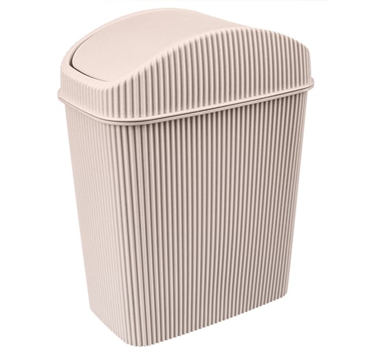 Изображение товара Контейнер для мусора Econova "VELVET" 6 л, 230x130x300 мм, бежевый 411211107