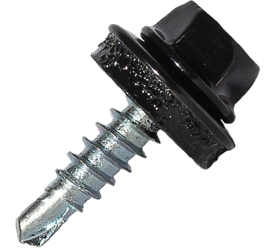 Изображение товара Саморез кровельный по дереву HARDWEX ТМ HWX2-W-P5-4.8x19 мм, св.№1, RAL 9005, 250 шт. 5190000001000