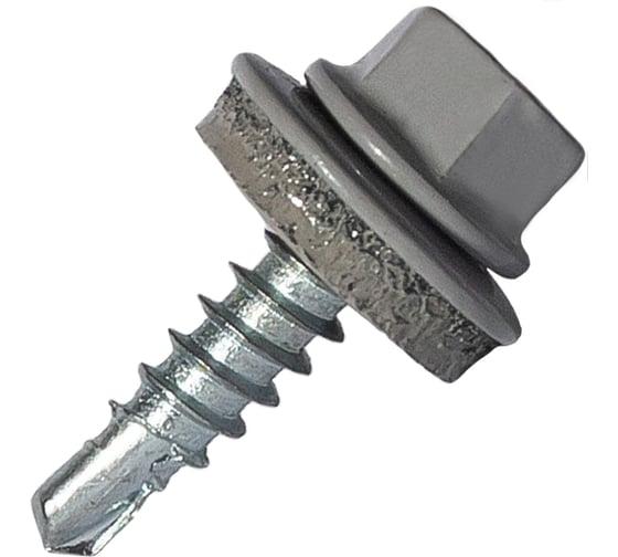 Изображение товара Саморез кровельный по дереву HARDWEX ТМ HWX2-W-P5-4.8x19 мм, св.№1, RAL 7004, 250 шт. 5190000000935