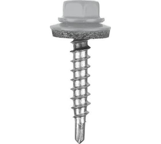 Изображение товара Саморез кровельный по дереву HARDWEX ТМ HWX2-W-P5-4.8x19 мм, св.№1, RAL 7047, 250 шт. 5190000000966