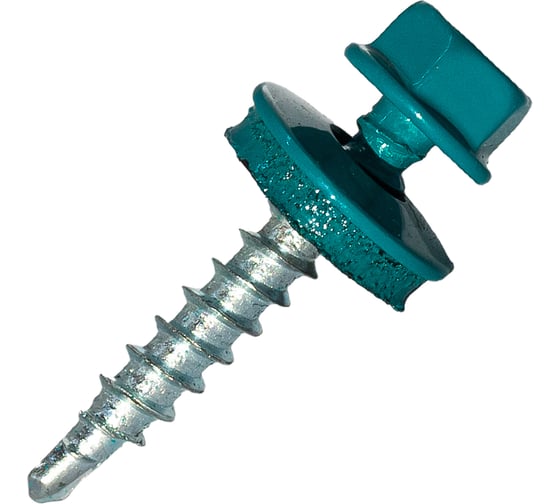 Изображение товара Саморез кровельный по дереву HARDWEX ТМ HWX2-W-P5-4.8x28 мм, св.№1, RAL 5021, 250 шт. 5190000001789