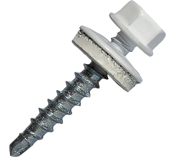 Изображение товара Саморез кровельный по дереву HARDWEX ТМ HWX2-W-P5-4.8x28 мм, св.№1, RAL 9003, 250 шт. 5190000001888