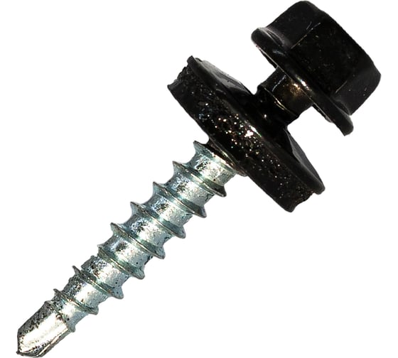 Изображение товара Саморез кровельный по дереву HARDWEX ТМ HWX2-W-P5-4.8x28 мм, св.№1, RAL 9005, 250 шт. 5190000001895