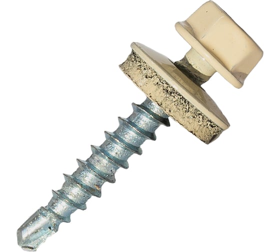 Изображение товара Саморез кровельный по дереву HARDWEX ТМ HWX2-W-P5-4.8x35 мм, св.№1, RAL 1015, 250 шт. 5190000001963