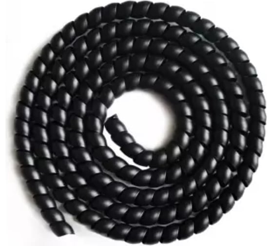 Изображение товара Спиральная пластиковая защита PARLMU SG-29-C11-k10 полипропилен, размер 29, выпуклая поверхность, цвет черный, длина 10 м PR0600600-10