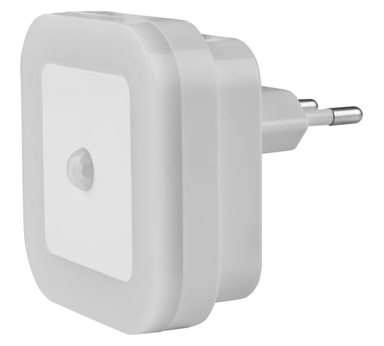 Изображение товара Светодиодный ночник ROCKETSOCKET с датчиком движения квадратный, Вкл/Выкл/Авто, теплый белый свет, 1.0Вт, Белый RS-791D