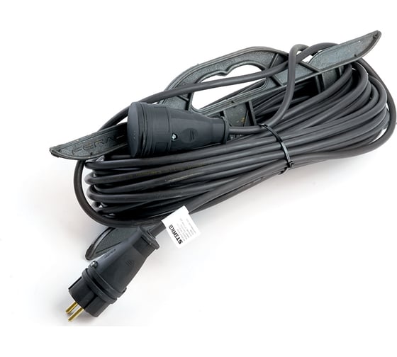 Изображение товара 1-местный удлинитель-шнур на рамке TEKKER c заземлением, prf22-41-30, 30м, 3x2,5, серия professional, черный, S49048