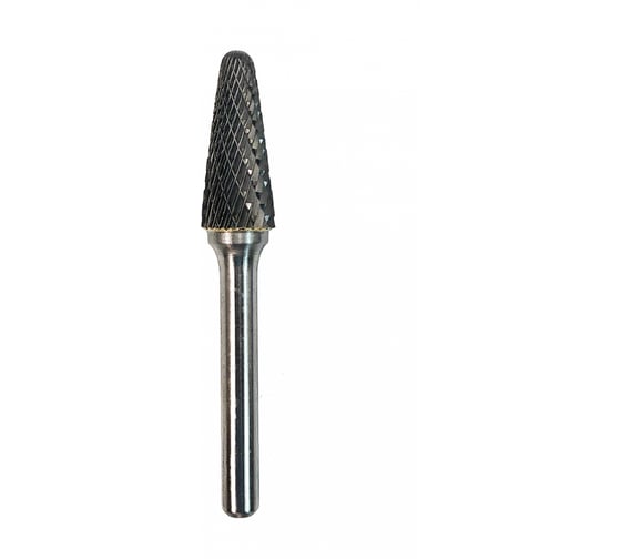 Изображение товара Бор-фреза твердосплавная №475 форма L, двойная заточка, 3х10х38 мм, хв-к 3 мм, пластиковый бокс Профоснастка 860930310380