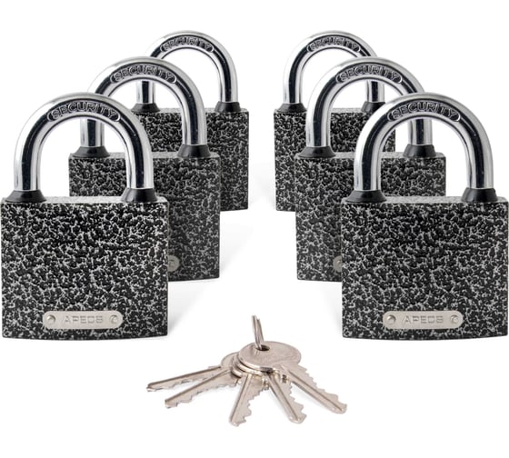 Изображение товара Замки  Навесные APECS PD-01-63 6замков+5ключей 11651