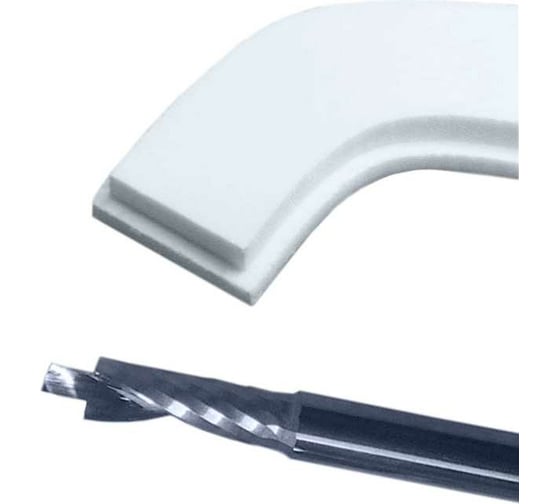 Изображение товара Фреза спиральная Z1 (верхний рез) со ступенькой на торце 1х3.175x15x40 мм, S=6 мм ROTIS 137.031540S