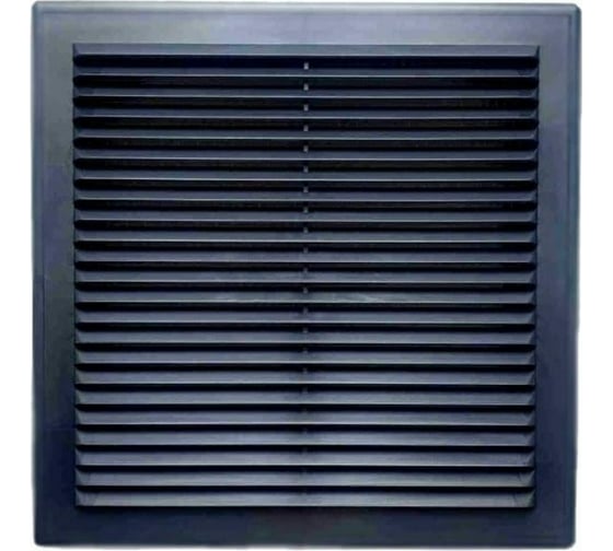 Изображение товара Решетка вентиляционная вытяжная серия В графит (130x130 мм, пластик) ВИЕНТО 1313В-графит