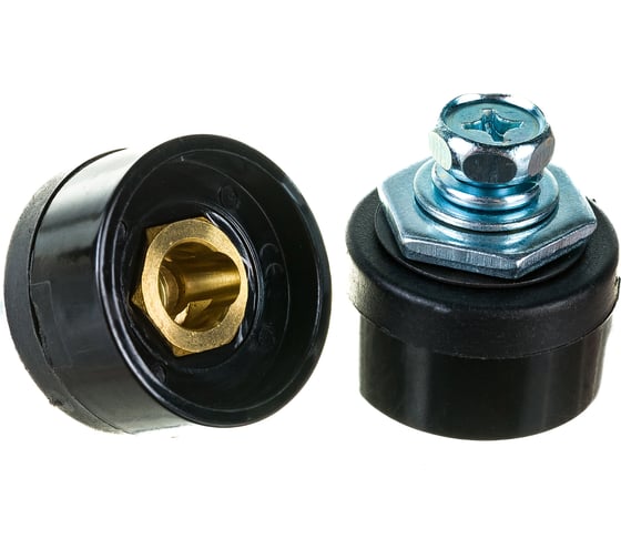 Изображение товара Разъем (2 шт; Dx25) для сварочного кабеля Elitech 0606.014800