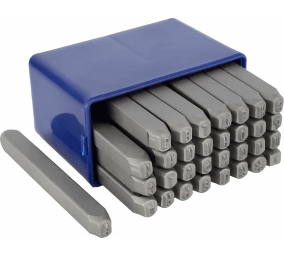 Изображение товара Набор стальных буквенных клейм BERIL 552003 кириллица, 3 мм 13769