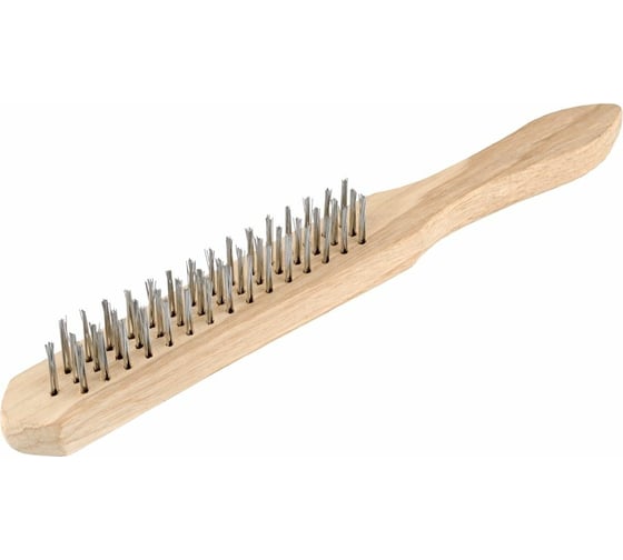 Изображение товара Металлическая щетка BERIL 565003 3-х рядная, деревянная ручка 13686