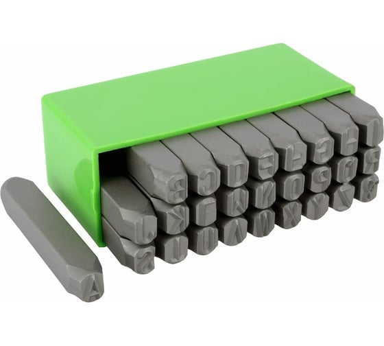 Изображение товара Набор стальных буквенных клейм BERIL 553006 латиница, 6 мм 14451