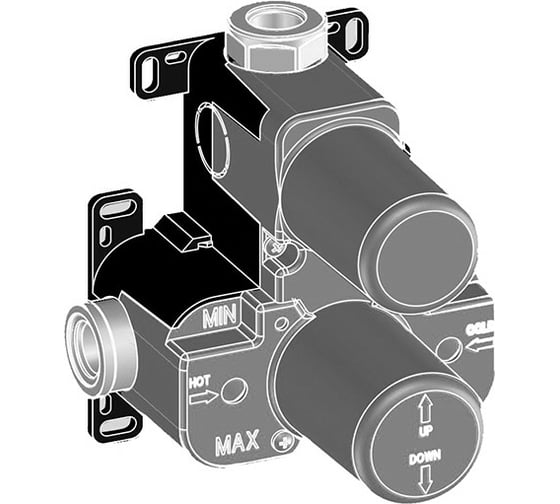 Изображение товара Внутренняя часть PICO Mamoli термостат, встраиваемого смесителя для душа, 1 выход, unpolished 271100000027