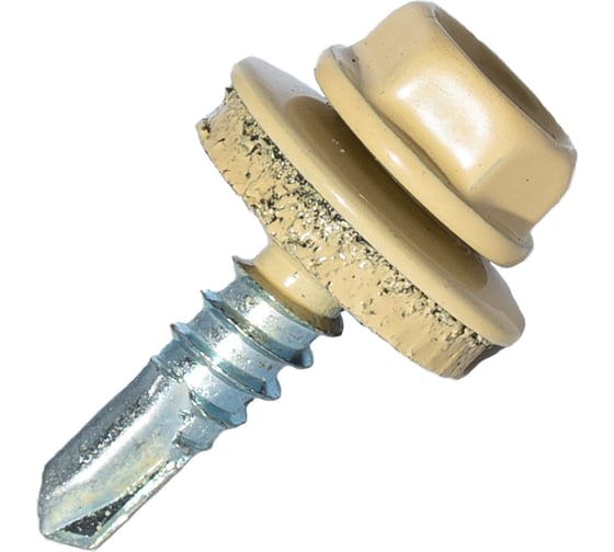 Изображение товара Саморез кровельный по металлу HARDWEX ТМ HWX4-W-P7-4.8x25 мм, св.№3, RAL 1014, 250 шт. 5190000001376