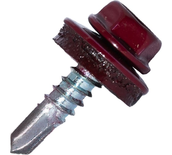 Изображение товара Саморез кровельный по металлу HARDWEX ТМ HWX4-W-P7-4.8x25 мм, св.№3, RAL 3005, 250 шт. 5190000001420