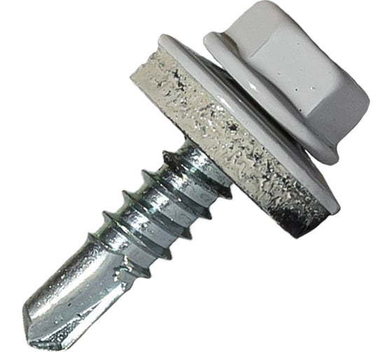 Изображение товара Саморез кровельный по металлу HARDWEX ТМ HWX4-W-P7-4.8x25 мм, св.№3, RAL 7047, 250 шт. 5190000001567