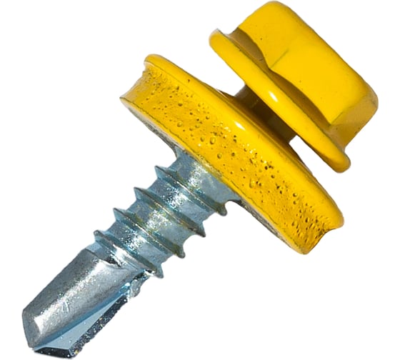 Изображение товара Саморез кровельный по металлу HARDWEX ТМ HWX4-W-P7-4.8x25 мм, св.№3, RAL 1018, 250 шт. 5190000001390