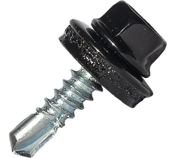 Изображение товара Саморез кровельный по металлу HARDWEX ТМ HWX4-W-P7-4.8x25 мм, св.№3, RAL 9005, 250 шт. 5190000001604