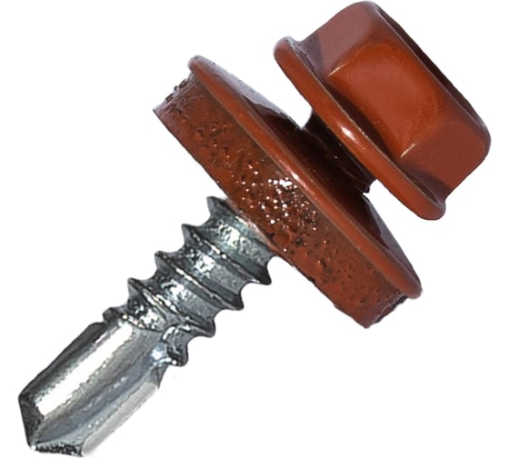 Изображение товара Саморез кровельный по металлу HARDWEX ТМ HWX4-W-P7-4.8x25 мм, св.№3, RAL 8004, 250 шт. 5190000001574