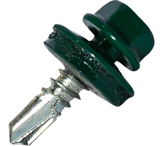 Изображение товара Саморез кровельный по металлу HARDWEX ТМ HWX7-W-P9-5.5x19 мм, св.№3, RAL 6005, 250 шт. 5190000023644