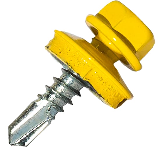 Изображение товара Саморез кровельный по металлу HARDWEX ТМ HWX7-W-P9-5.5x19 мм, св.№3, RAL 1018, 250 шт. 5190000023521