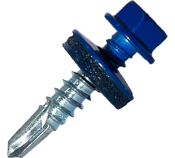 Изображение товара Саморез кровельный по металлу HARDWEX ТМ HWX7-W-P9-5.5x25 мм, св.№3, RAL 5002, 250 шт. 5190000023880