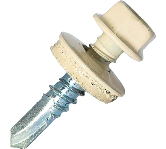 Изображение товара Саморез кровельный по металлу HARDWEX ТМ HWX7-W-P9-5.5x25 мм, св.№3, RAL 1015, 250 шт. 5190000023804