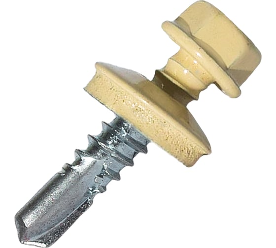 Изображение товара Саморез кровельный по металлу HARDWEX ТМ HWX7-W-P9-5.5x25 мм, св.№3, RAL 1014, 250 шт. 5190000023798