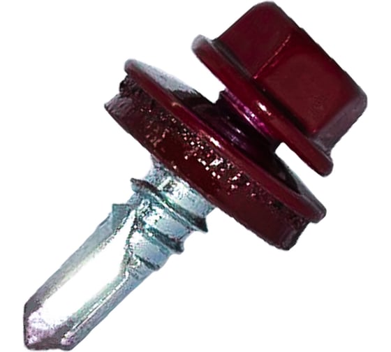 Изображение товара Саморез кровельный по металлу HARDWEX ТМ HWX7-W-P9-5.5x19 мм, св.№3, RAL 3005, 250 шт. 5190000023552