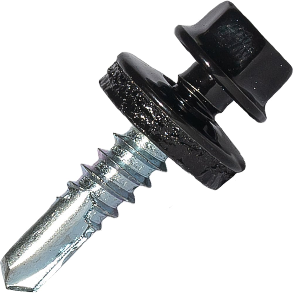 Изображение товара Саморез кровельный по металлу HARDWEX HWX7-W-P9 5.5x25 мм черный RAL 9005 250 шт