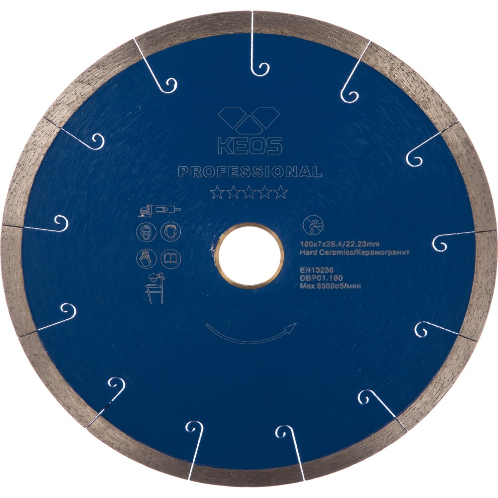 Алмазный диск по керамограниту KEOS алмазный диск по керамограниту для плиткорезов keos