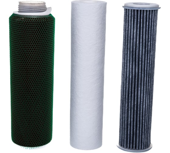 Изображение товара Комплект картриджей №14 к фильтрам Гейзер-Ультра БИО 411 (для мягкой воды) Гейзер 50075