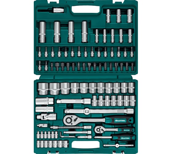 Изображение товара Универсальный набор инструмента KRAFTOOL X-Drive 94, 94 предм., (1/2"+1/4") 27883-H95_z03