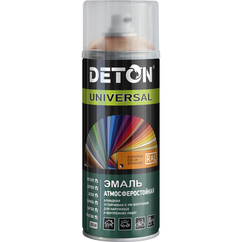 Изображение товара Алкидная атмосферостойкая эмаль DETON бежевый RAL 3012 520 мл