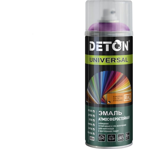 Изображение товара Эмаль универсальная Deton UNIVERSAL Фиолетовая RAL 4008 аэрозоль 520 мл DTN-A70647