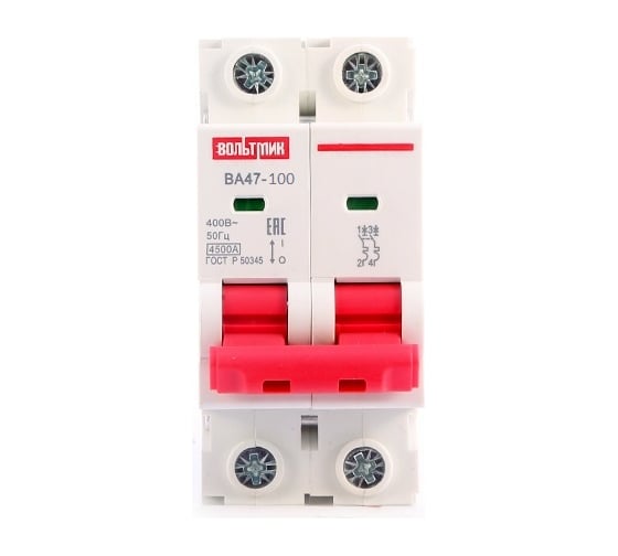 Изображение товара Bыключатель автоматический ВТМ ВА47-100-2С63-10кА-УХЛ3- ВТМ00021146