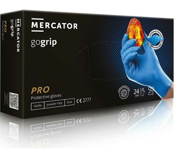 Изображение товара Профессиональные нитриловые перчатки gogrip, синие, размер М, 25 пар RP30030003_0001