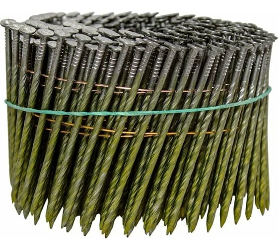 Изображение товара Барабанные гвозди Кордленд 4500 шт. (18 кассет по 250 шт.) Ø 2,8 мм, длина 90 мм, Ø шляпки 6,8 мм, винтовые GVB-00032.18