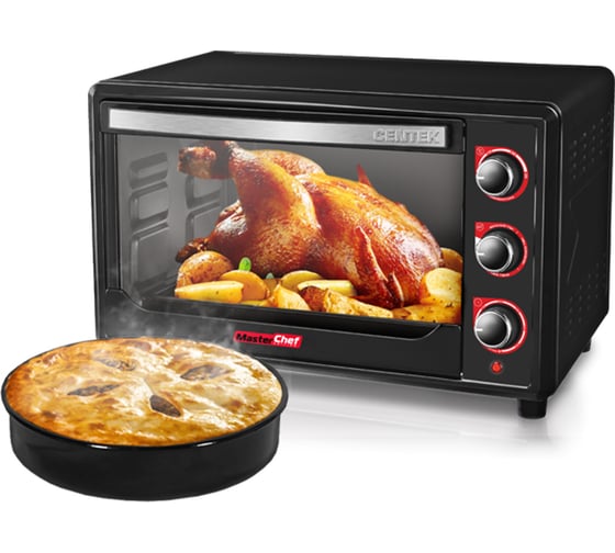 Изображение товара Жарочный шкаф Centek черный 50 л 2000 Вт, таймер 90 мин, 4 режима, max 320 CT-1538-50 BLACK
